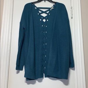 Aqua cardigan